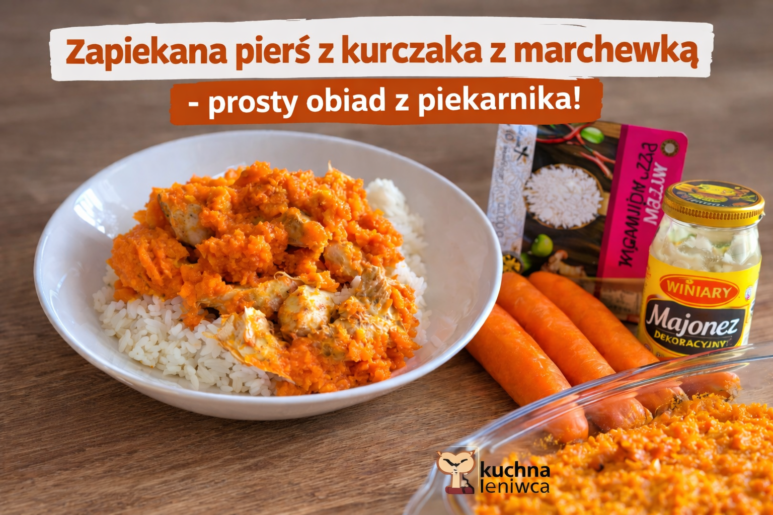 Zapiekana pierś z kurczaka z marchewką